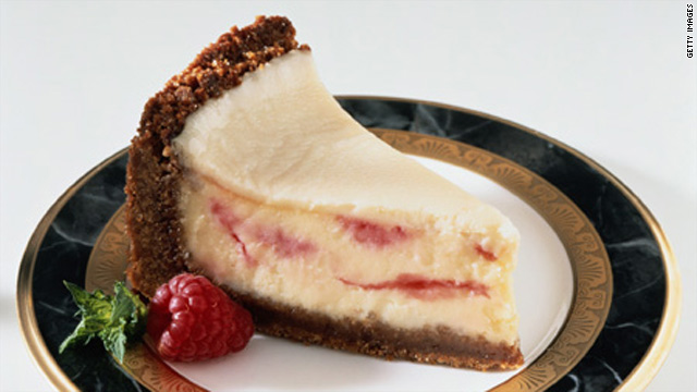 Cheesecake and other fatty foods overload the pleasure centers in 
the brain.
